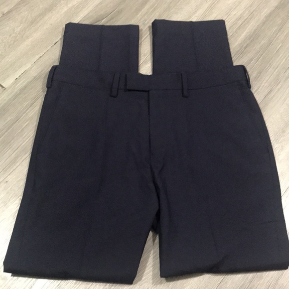 Louis Raphael NWT Navy Blue Comfort Stretch Slim Fit Flat Front Dress Slacks - Picture 4 of 9